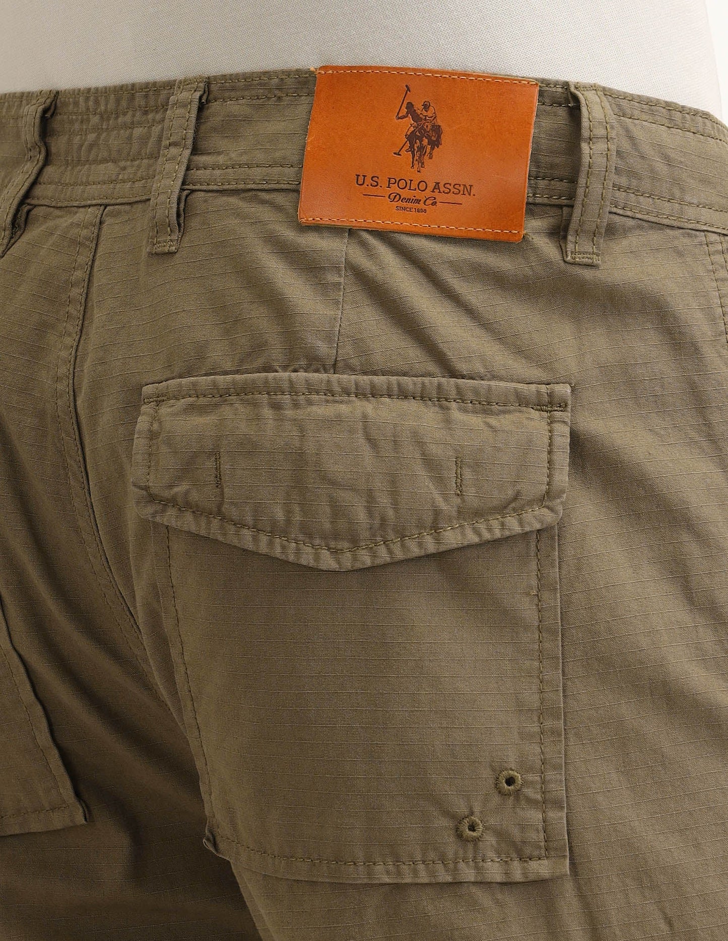 Straight Fit Textured Trousers