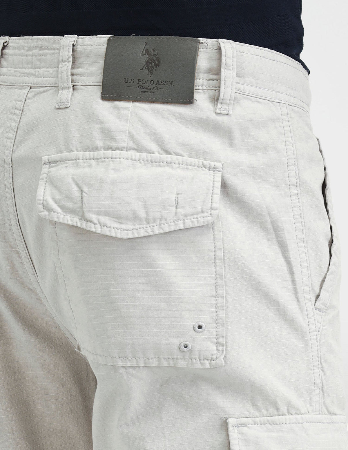 Straight Fit Textured Trousers