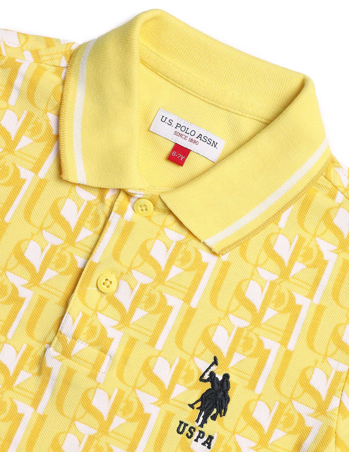 Boys All Over Printed Regular Fit Polo Shirt
