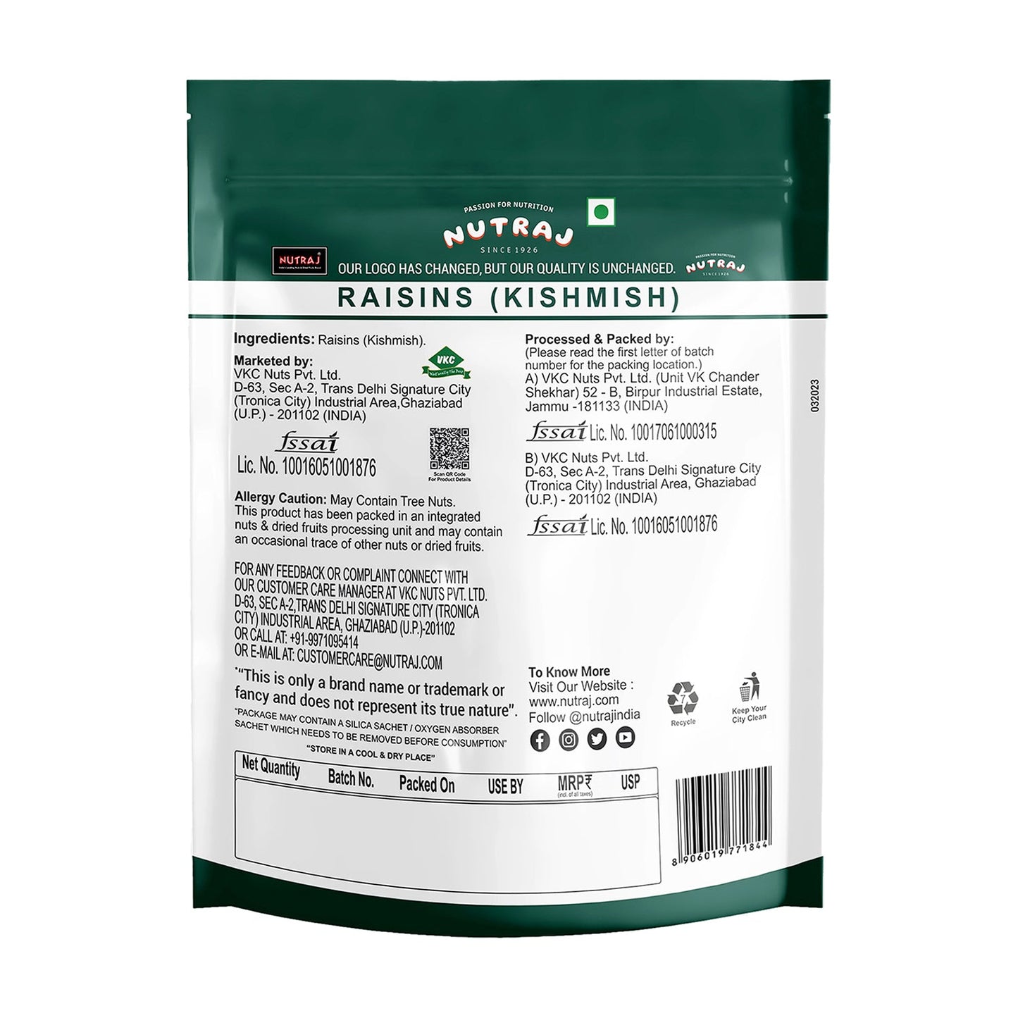 Nutraj Raisins 500g