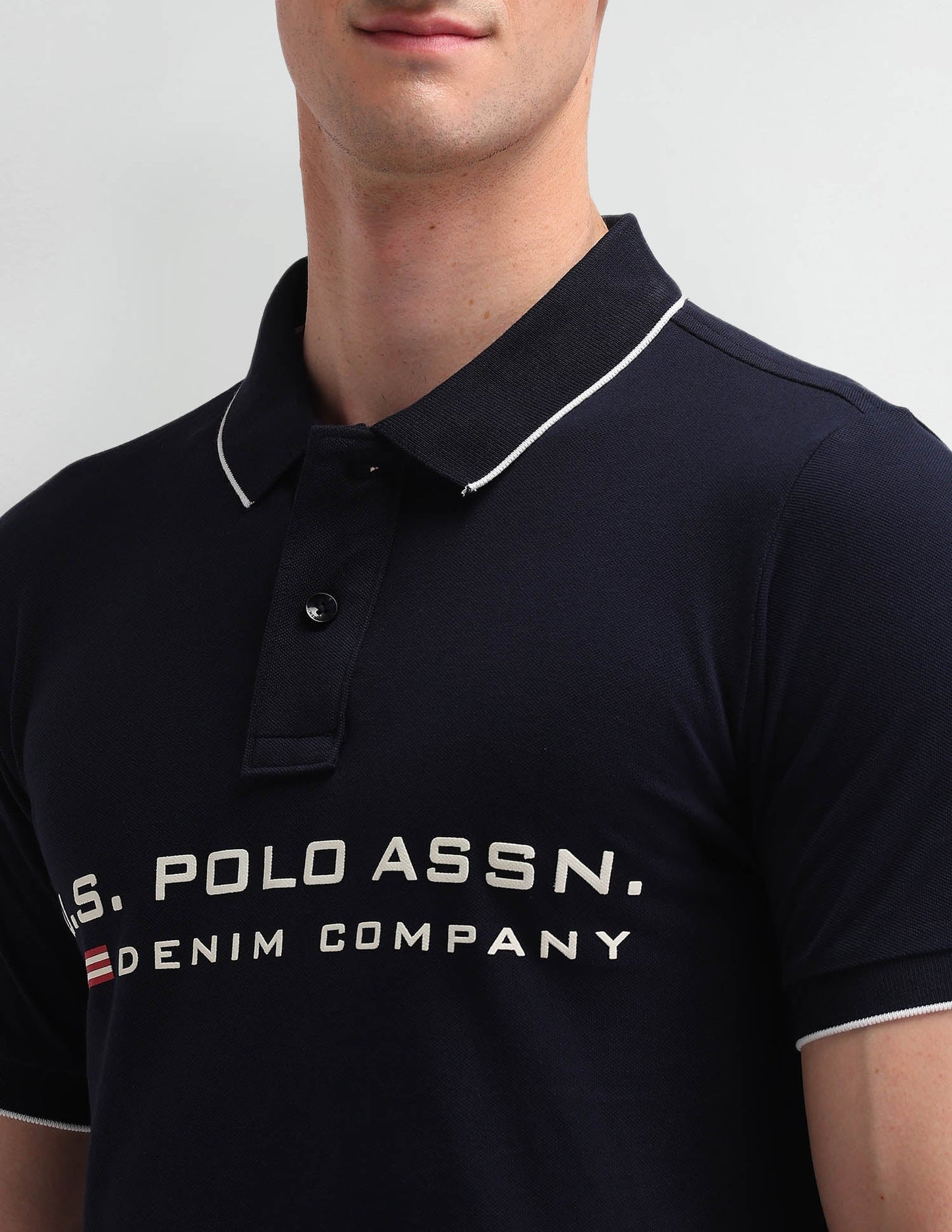 Brand Printed Cotton Polo Shirt