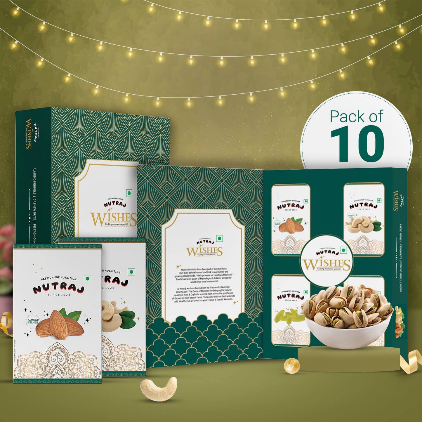 Nutraj Wishes Treasured Tales Gift Box 300g Diwali Gift Box | GB-84