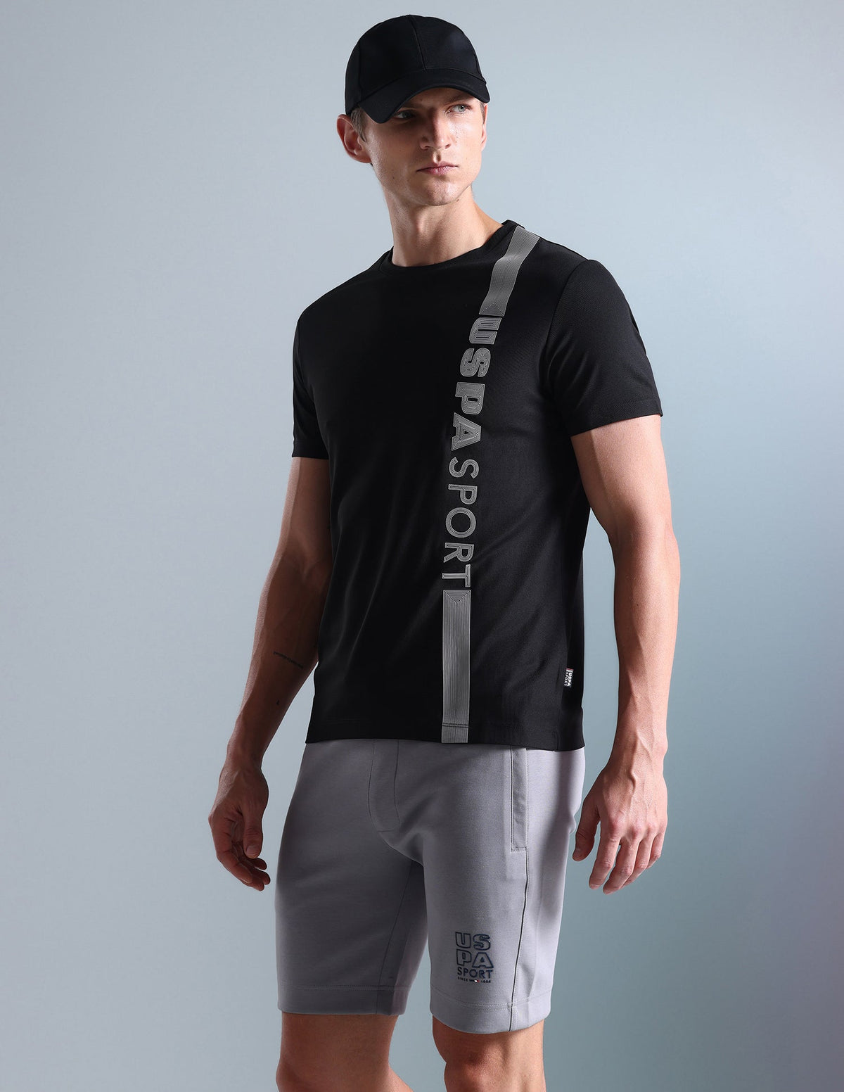 Brand Stripe Honeycomb T-Shirt