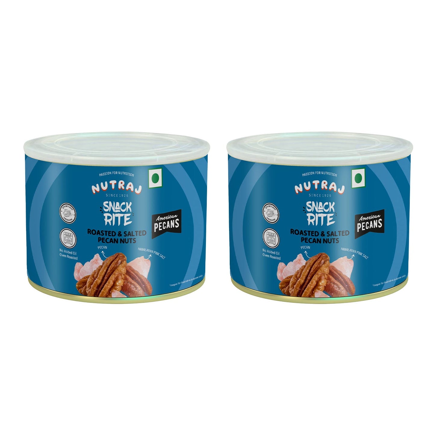 Nutraj Snackrite Roasted & Salted Pecan Nuts 80 g Tin