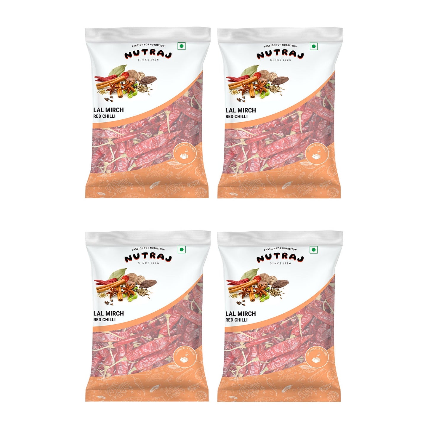pack of four Nutraj Red Chilli