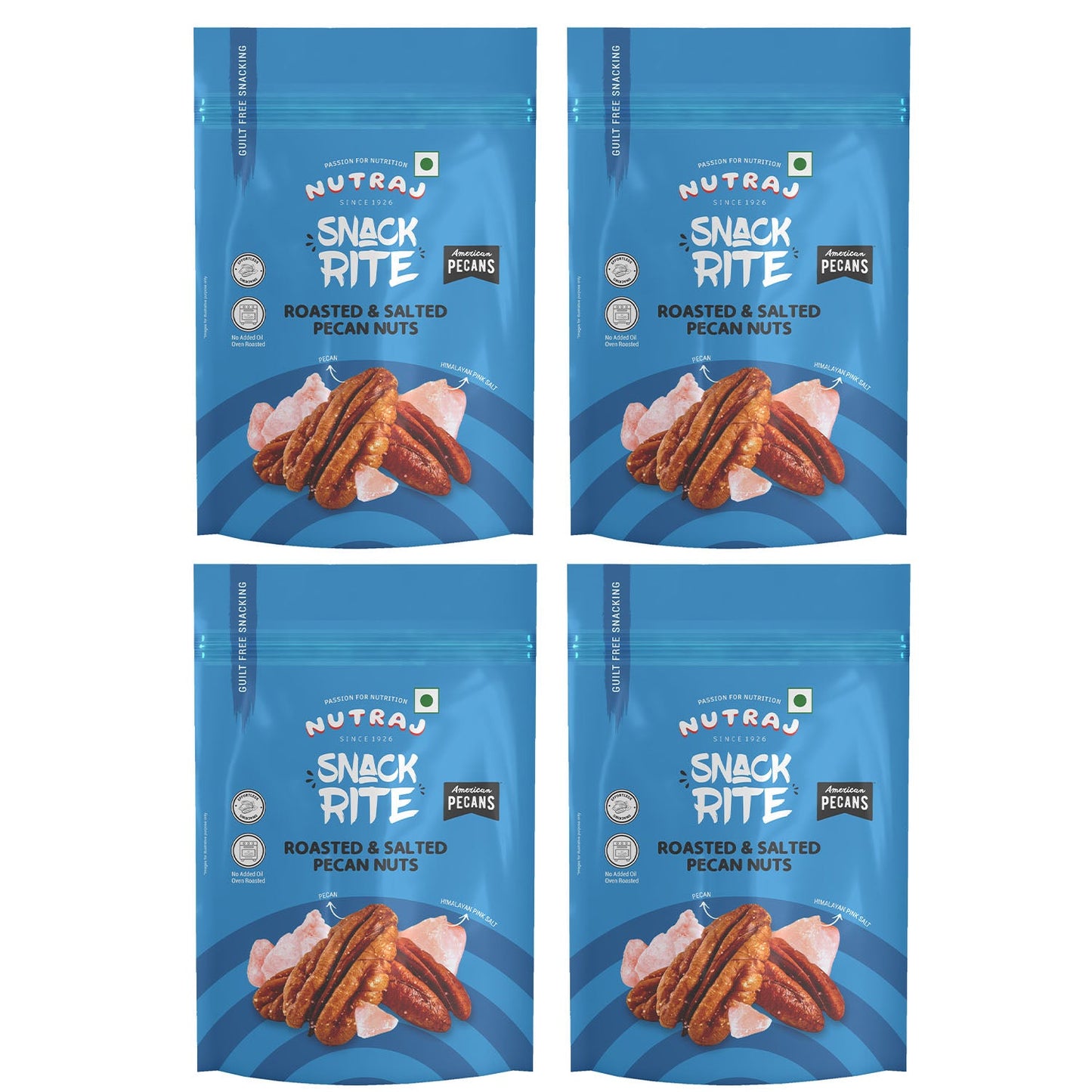 Nutraj Snackrite Roasted & Salted Pecan Nuts 40 g Pouch