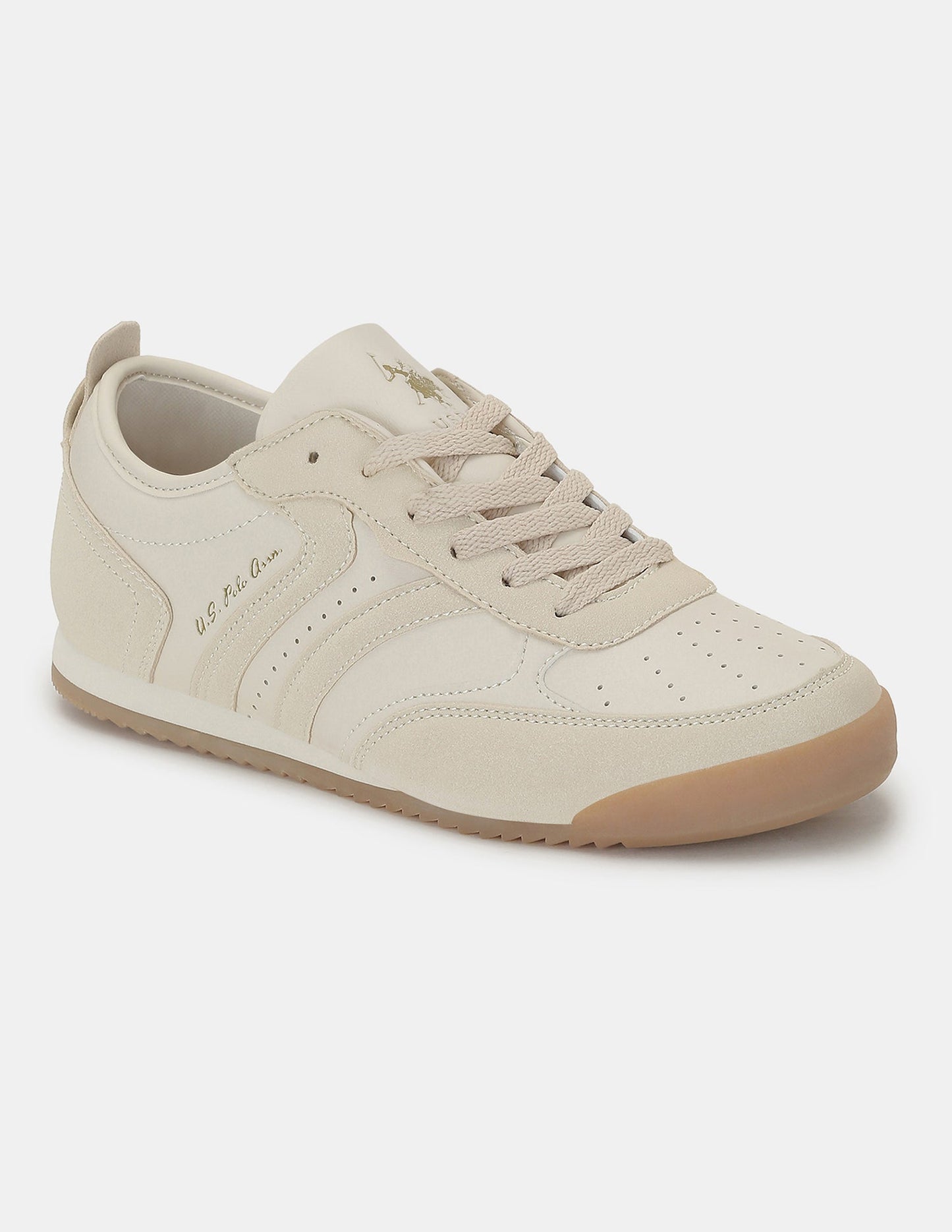 U.S. Polo Assn. Women Bianca  Lace-Ups Round Toe Sneakers