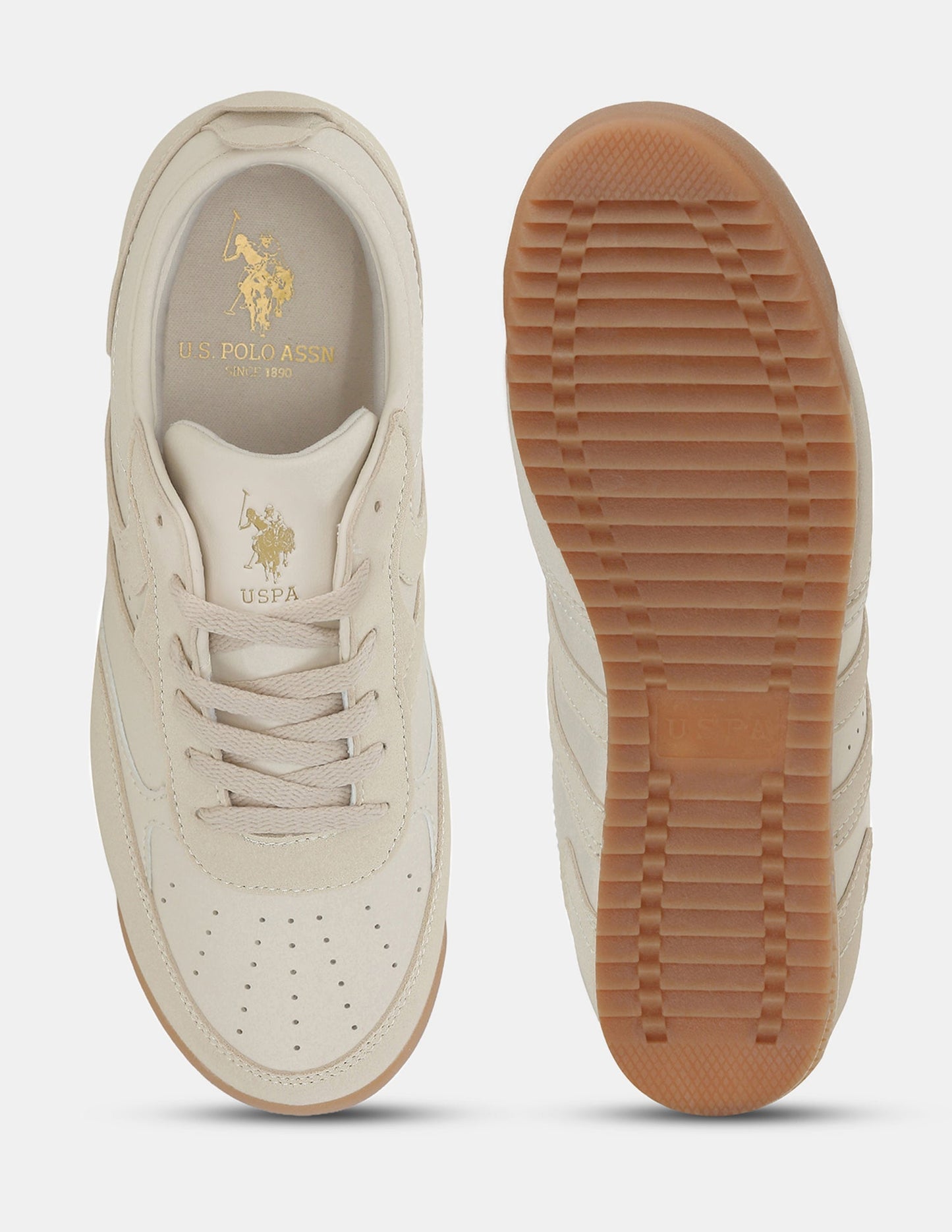 U.S. Polo Assn. Women Bianca  Lace-Ups Round Toe Sneakers
