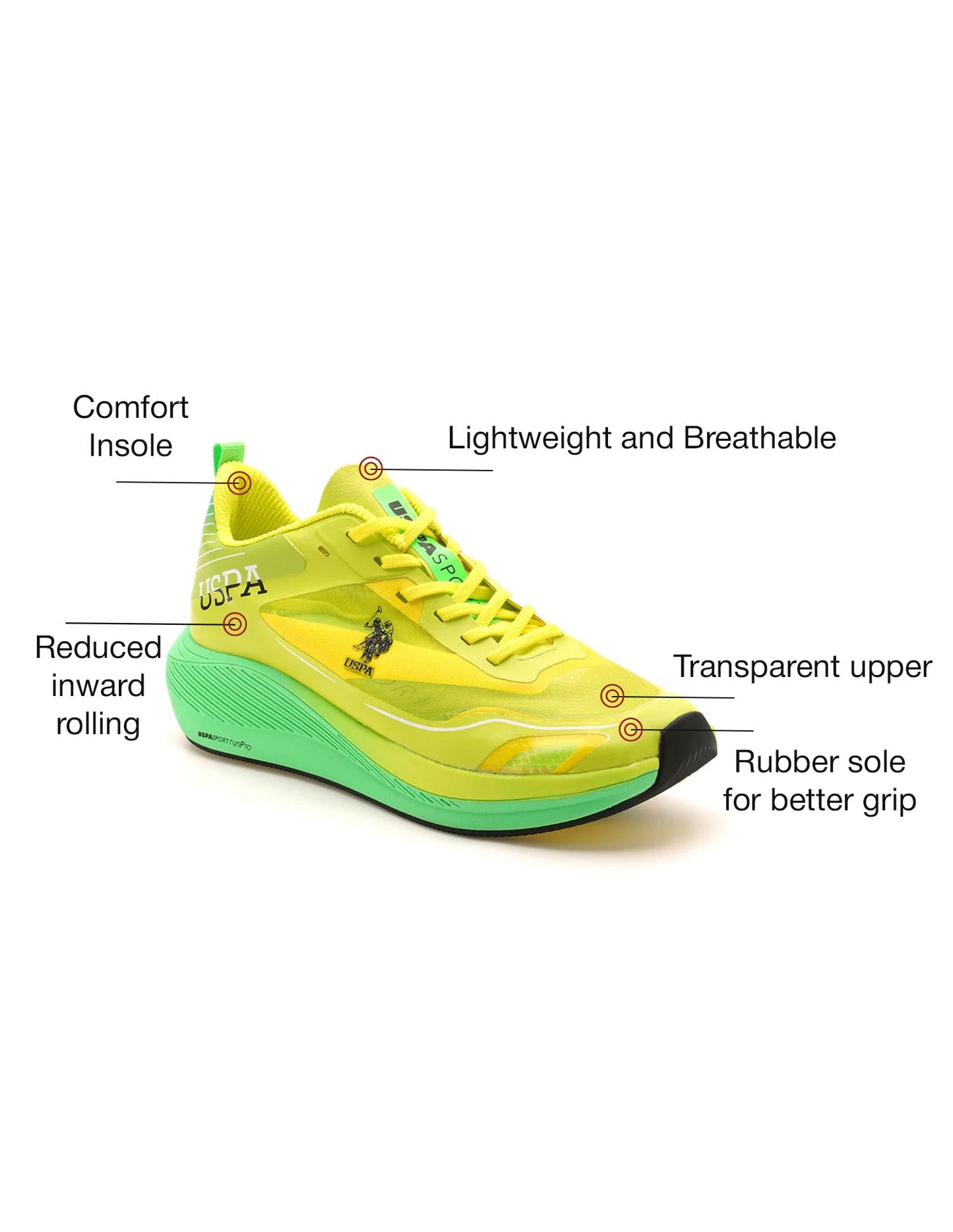 Men Henry Green Uspa Sport  Runpro Running Shoes