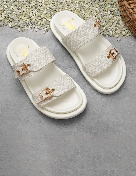 Open Toe Buckle Detail Maria Sandals