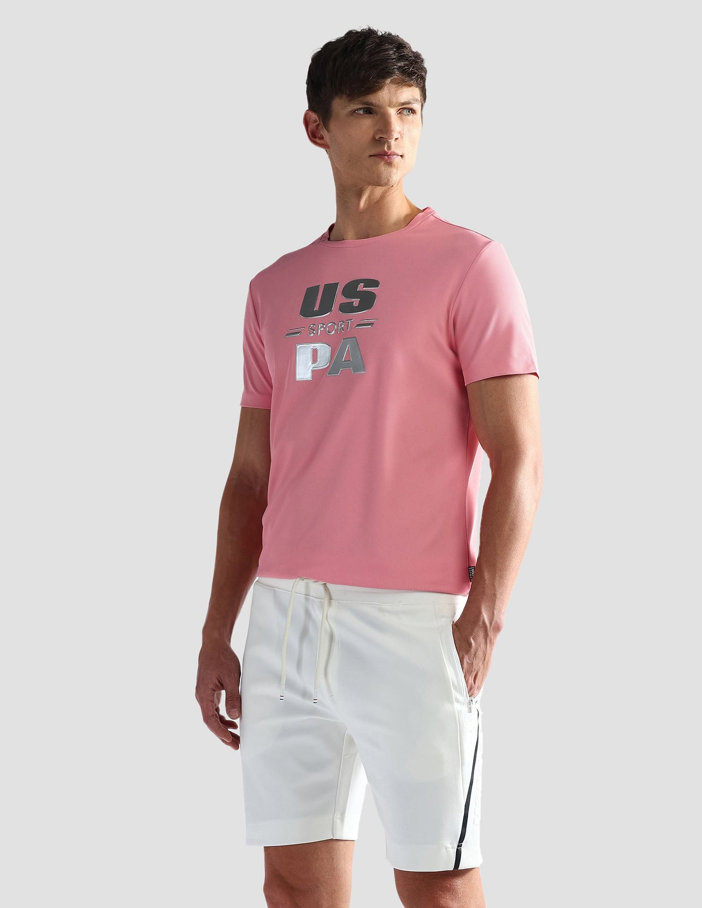 Brand Print Slim Fit Active T-Shirt