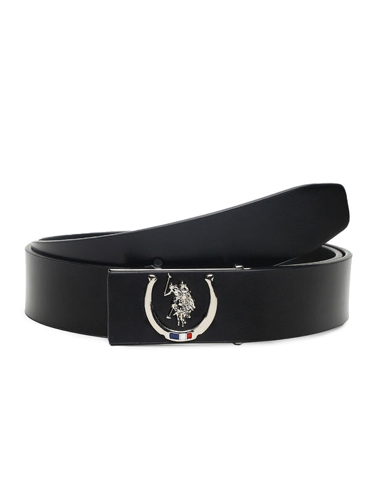 Leather Metallic Buckle Belt