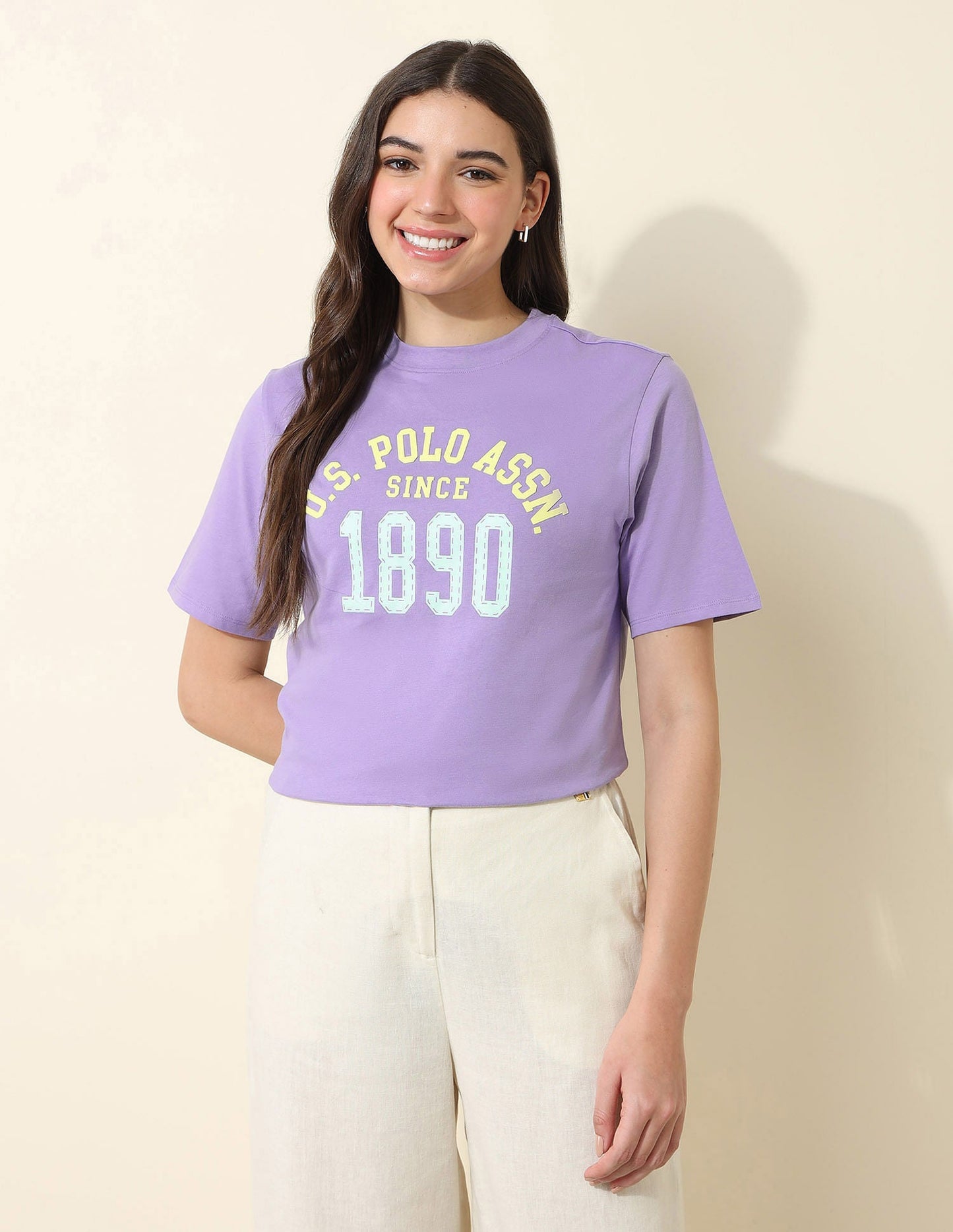 Boxy Fit Brand Printed T-Shirt
