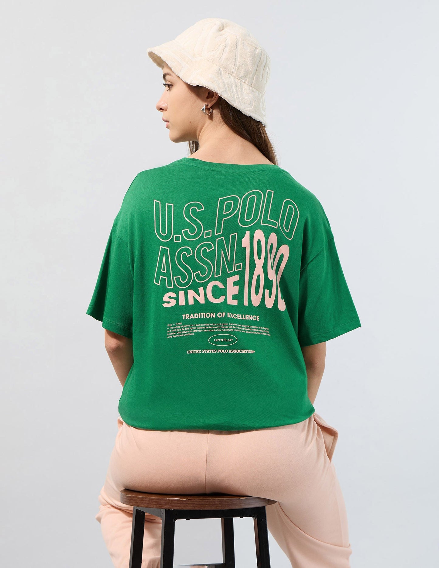 On The Go Brand Printed Boyfriend Fit T-Shirt