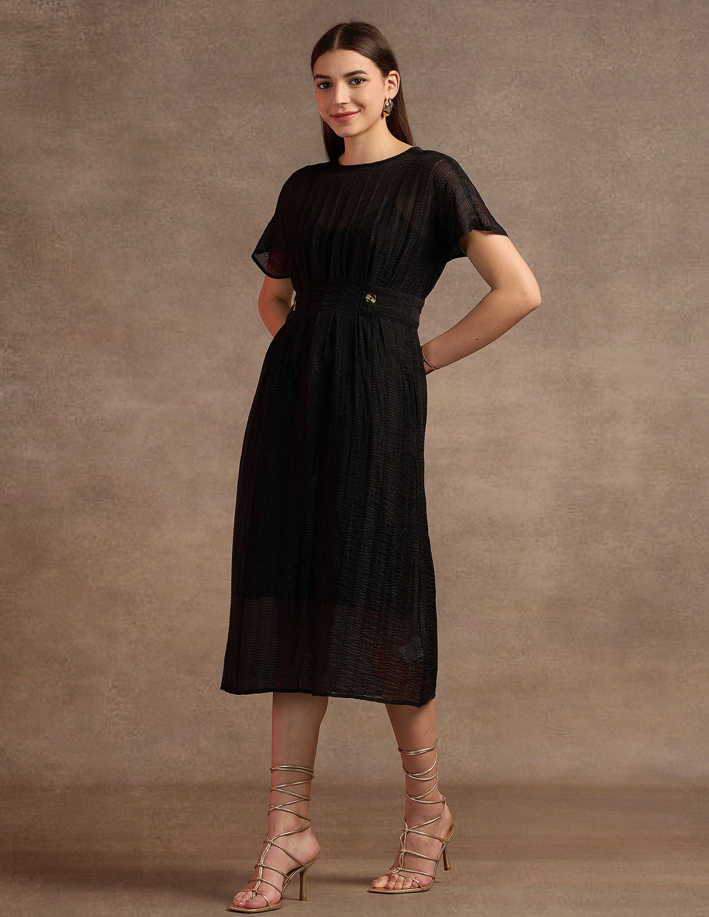 Extended Shoulder Dress