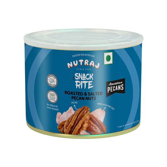Nutraj Snackrite Roasted & Salted Pecan Nuts 80 g Tin