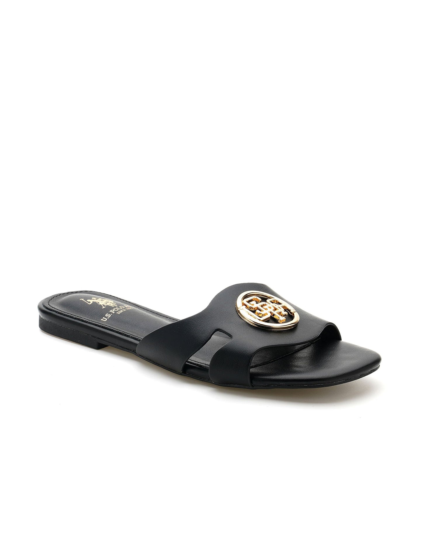 Logo Accent Vamp Strap Perla Sandals