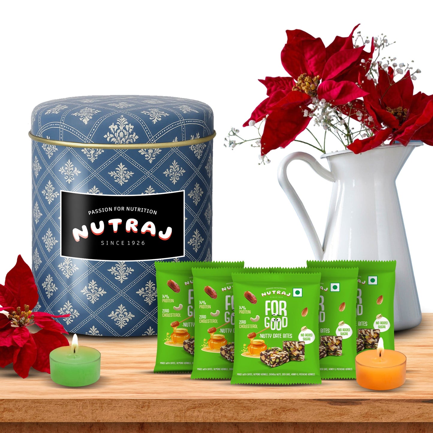 Nutraj Diwali Gift Box 75g With 2 Candles