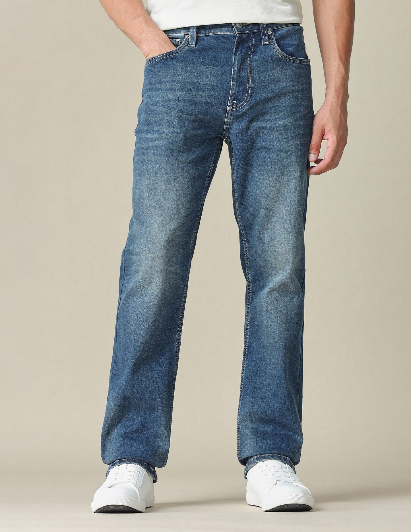 Harold Slim Straight Fit Blue Jeans