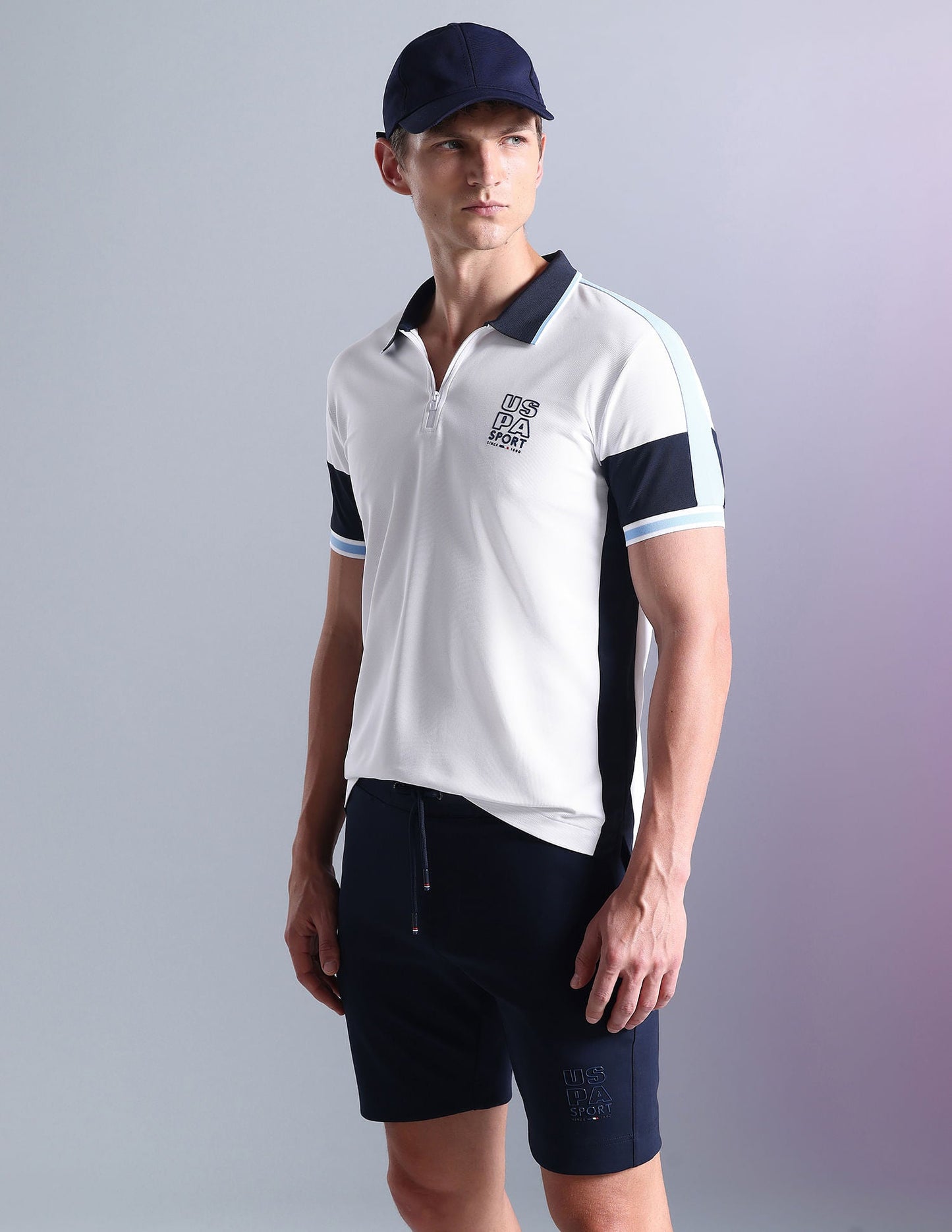 Colour Block Slim Polo Shirt