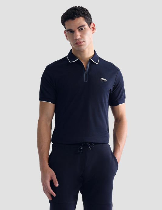 Solid Slim Fit Active Polo Shirt