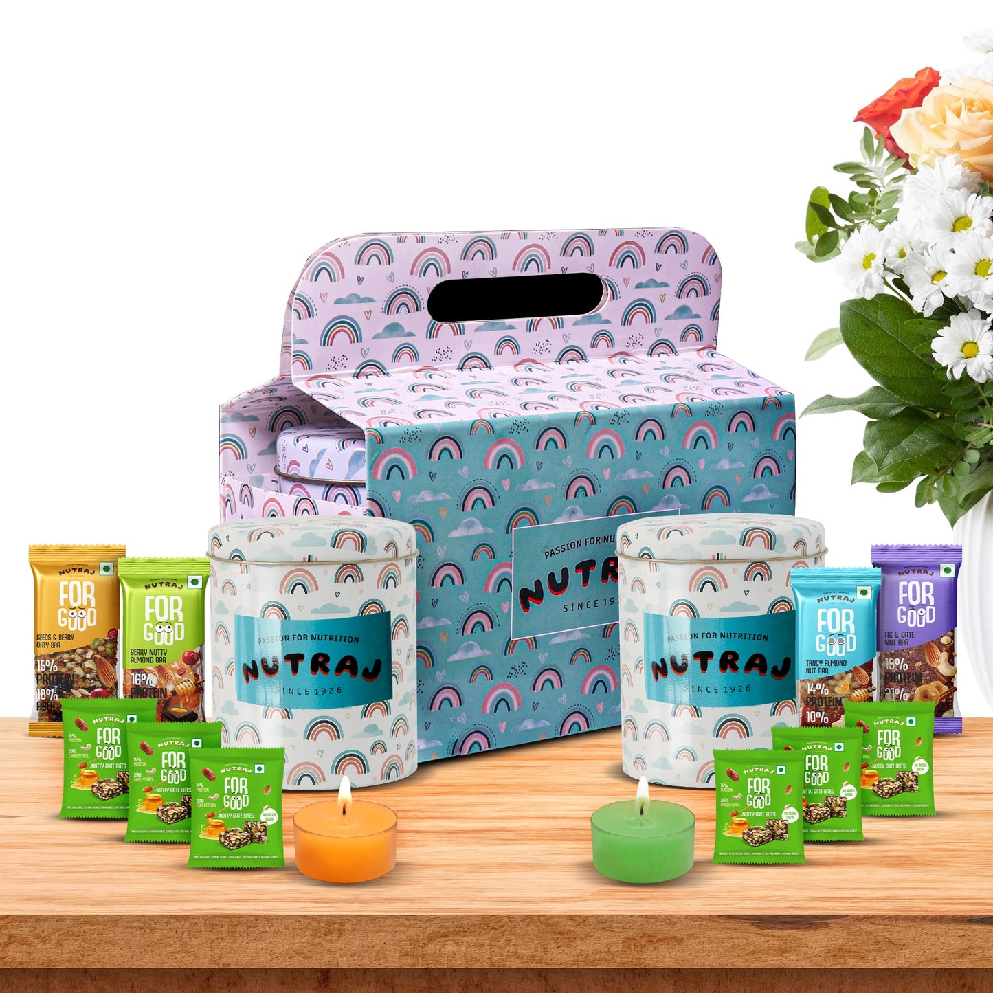 Nutraj Diwali Gift Hamper 190g With 2 Candles