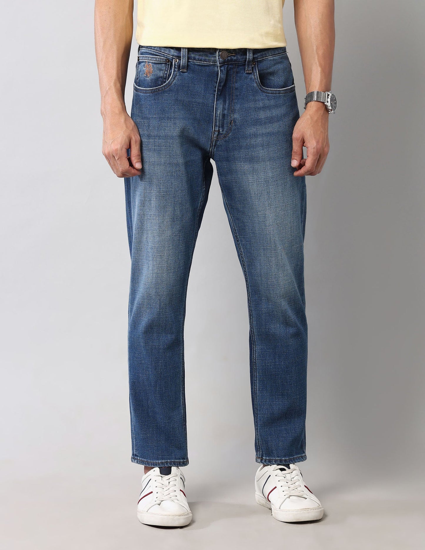 Cole Comfort Cropped Fit Blue Vintage Jeans