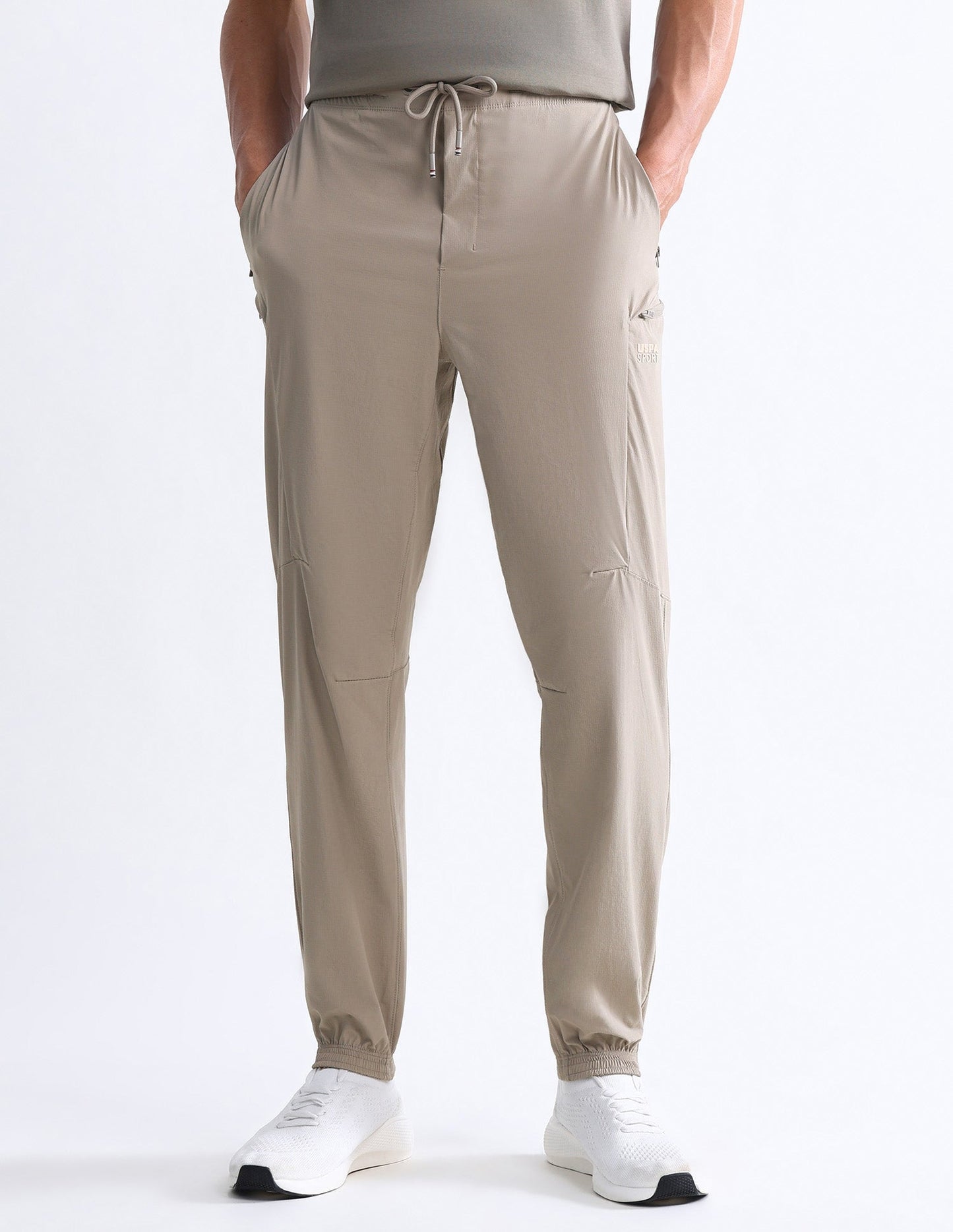 Solid Slim Fit Active Joggers