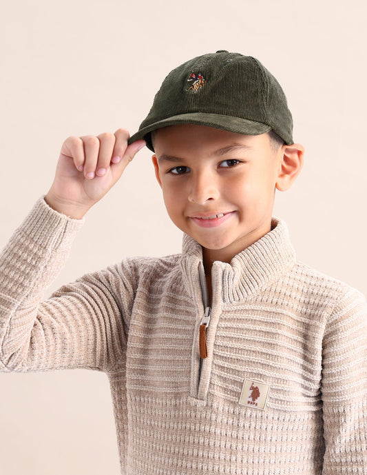 Boys Logo Embroidered Cotton Cap
