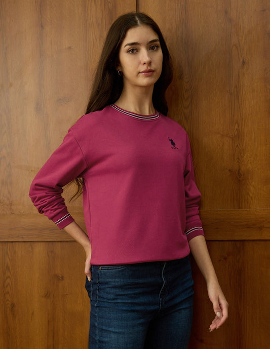 Solid Drop Shoulder Sweatshirt
