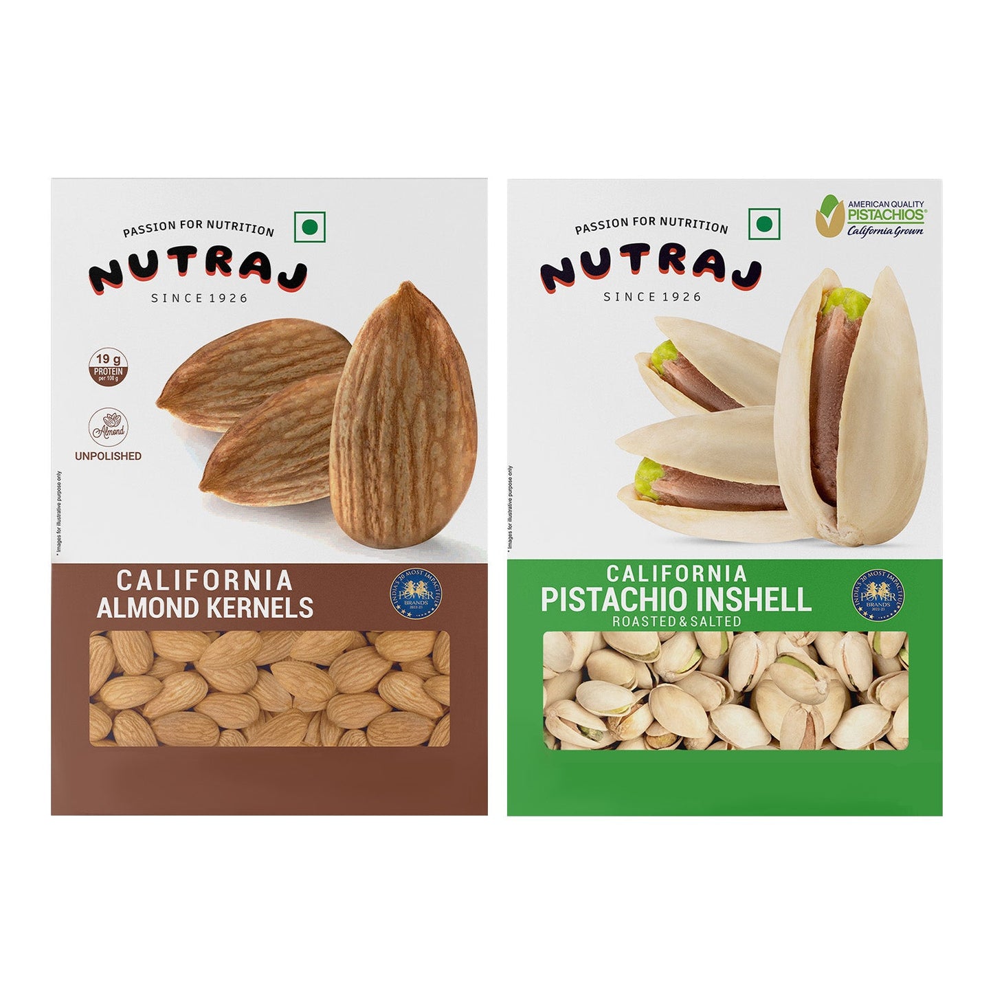 Nutraj Dry Fruits Combo 400g  - California Almonds, Pista 200g Each