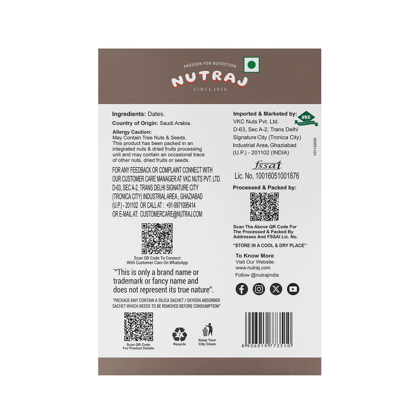 Nutraj Ajwa Dates Khajur 200gm