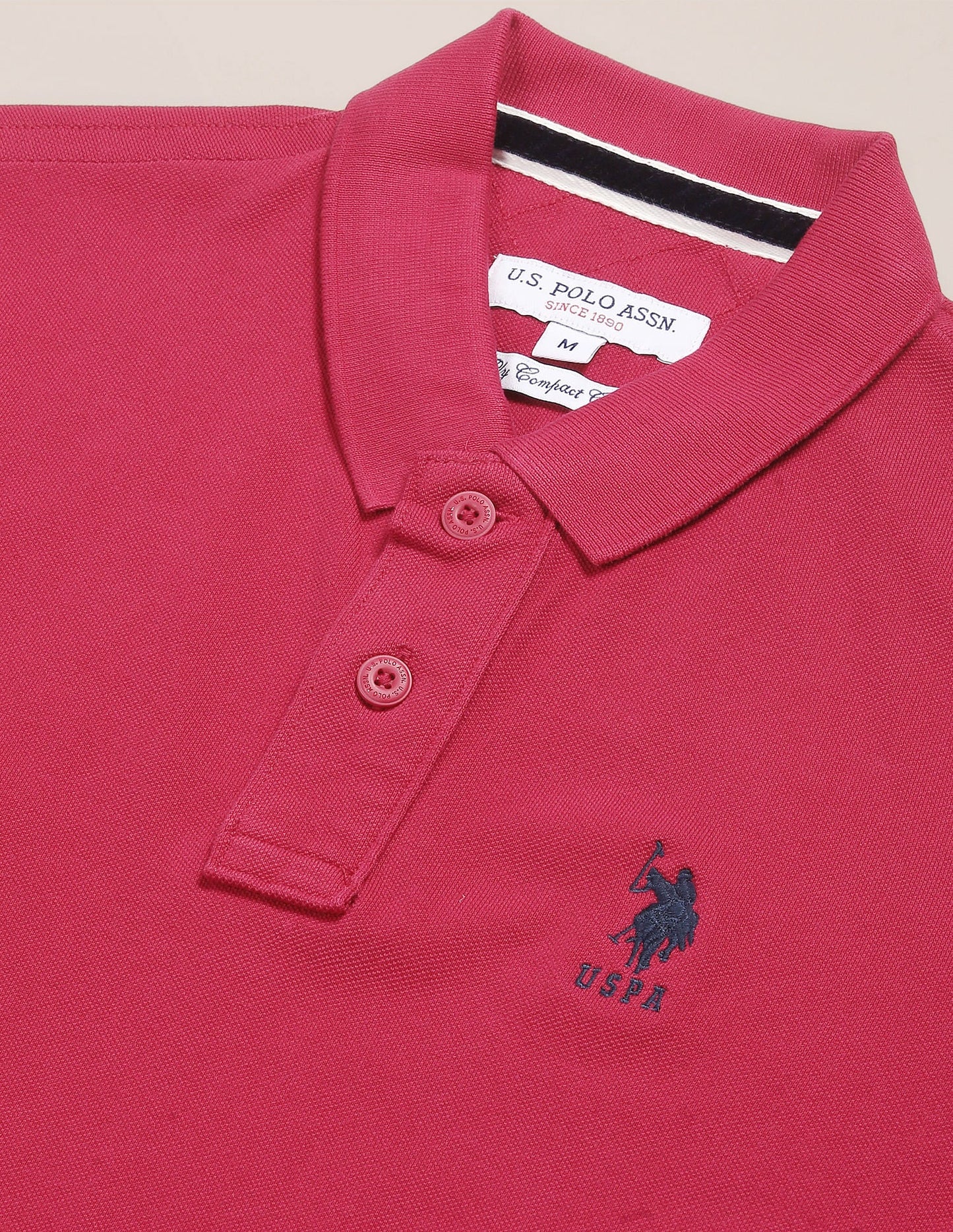 Ribbed Collar Solid Polo Shirt
