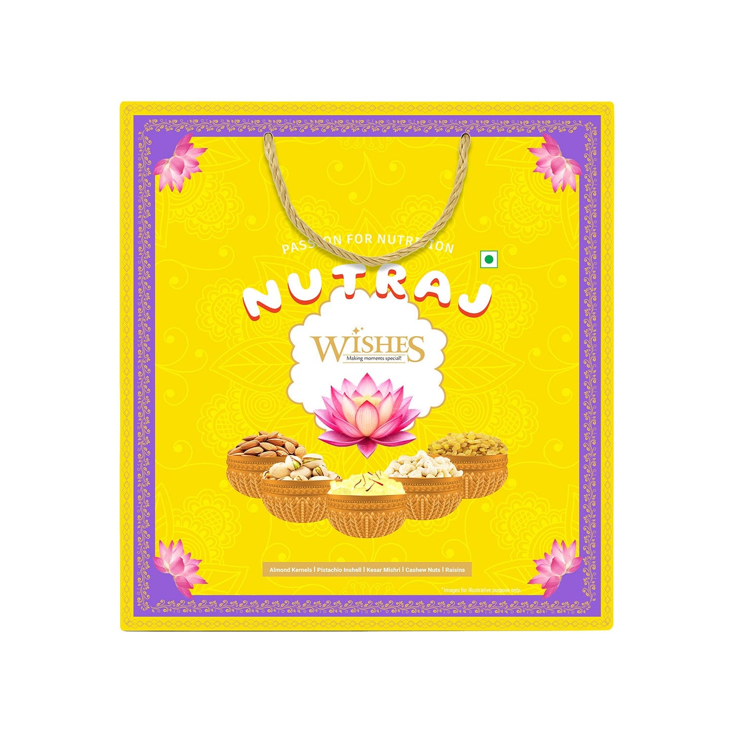 Nutraj Wishes Scared Lotus Bliss Diwali Gift Box 500g GB-156