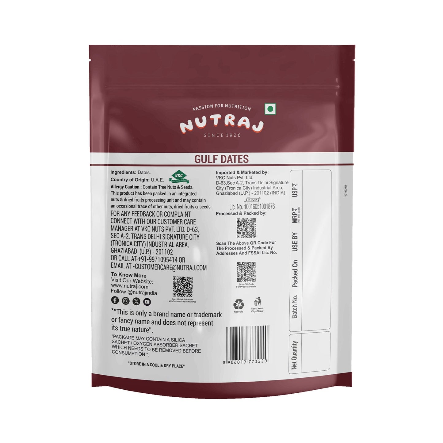 Nutraj Gulf Dates 500g
