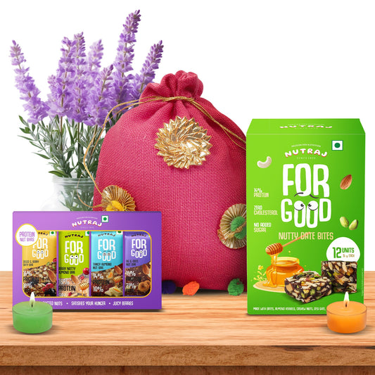 Nutraj Diwali Gift Hamper 280gm With 2 Candles