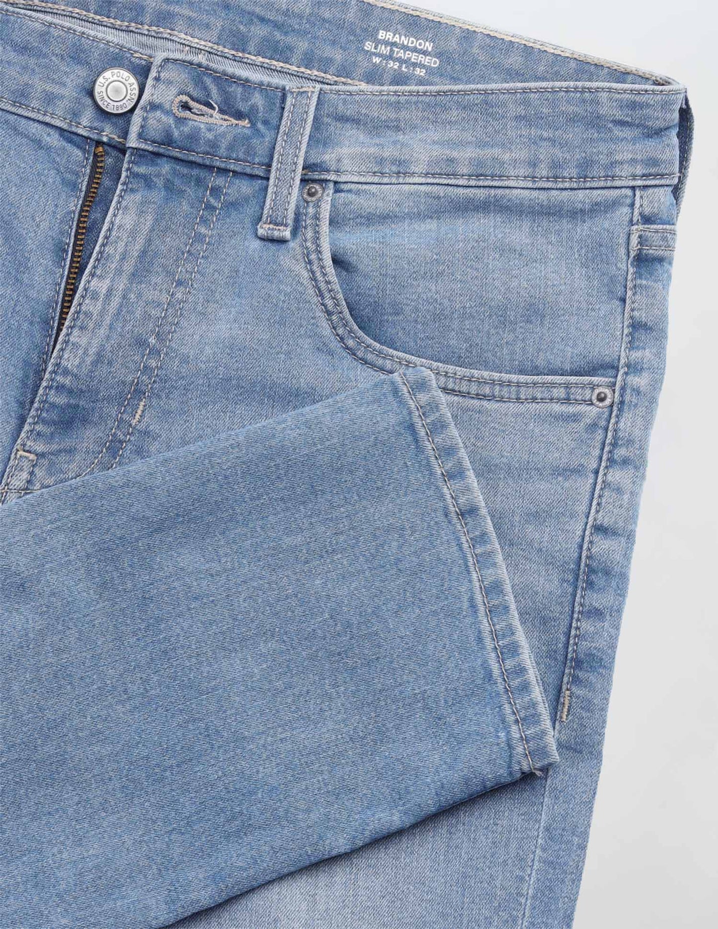 Brandon Slim Tapered Fit Blue Jeans