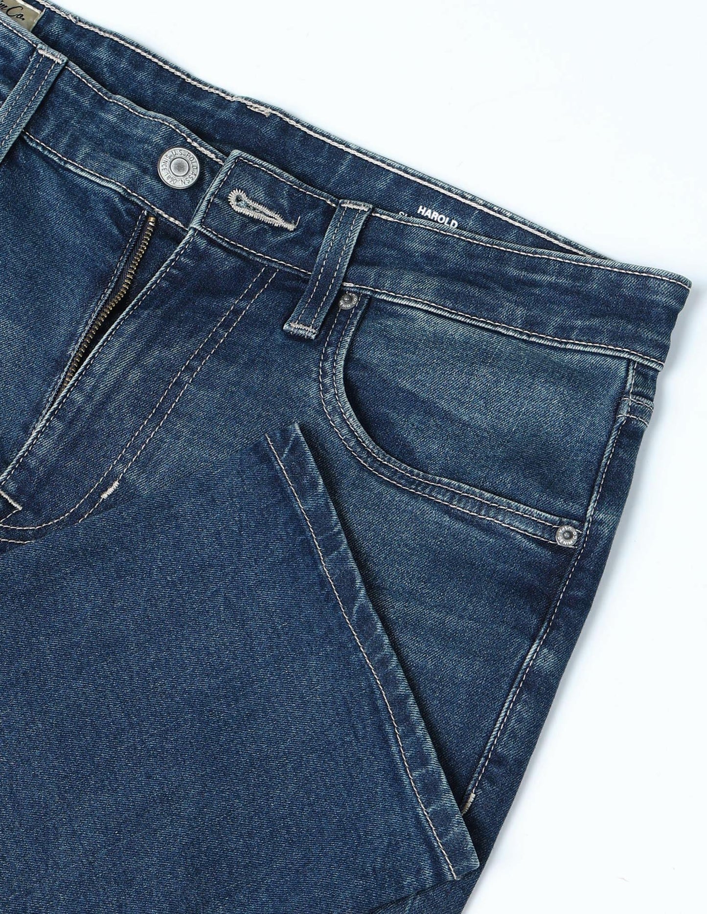 Harold Slim Straight Fit Blue Jeans