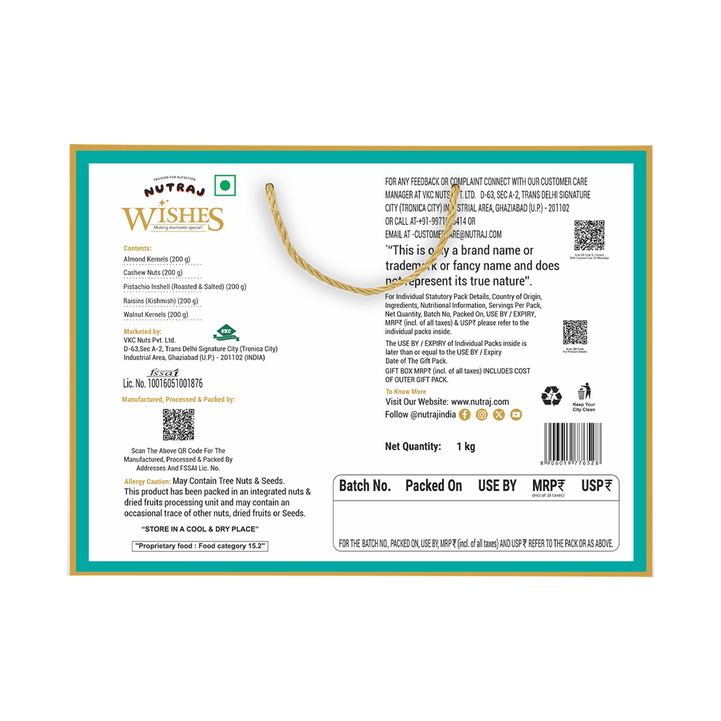 Nutraj Wishes Healthy Delight Gift Box 1kg