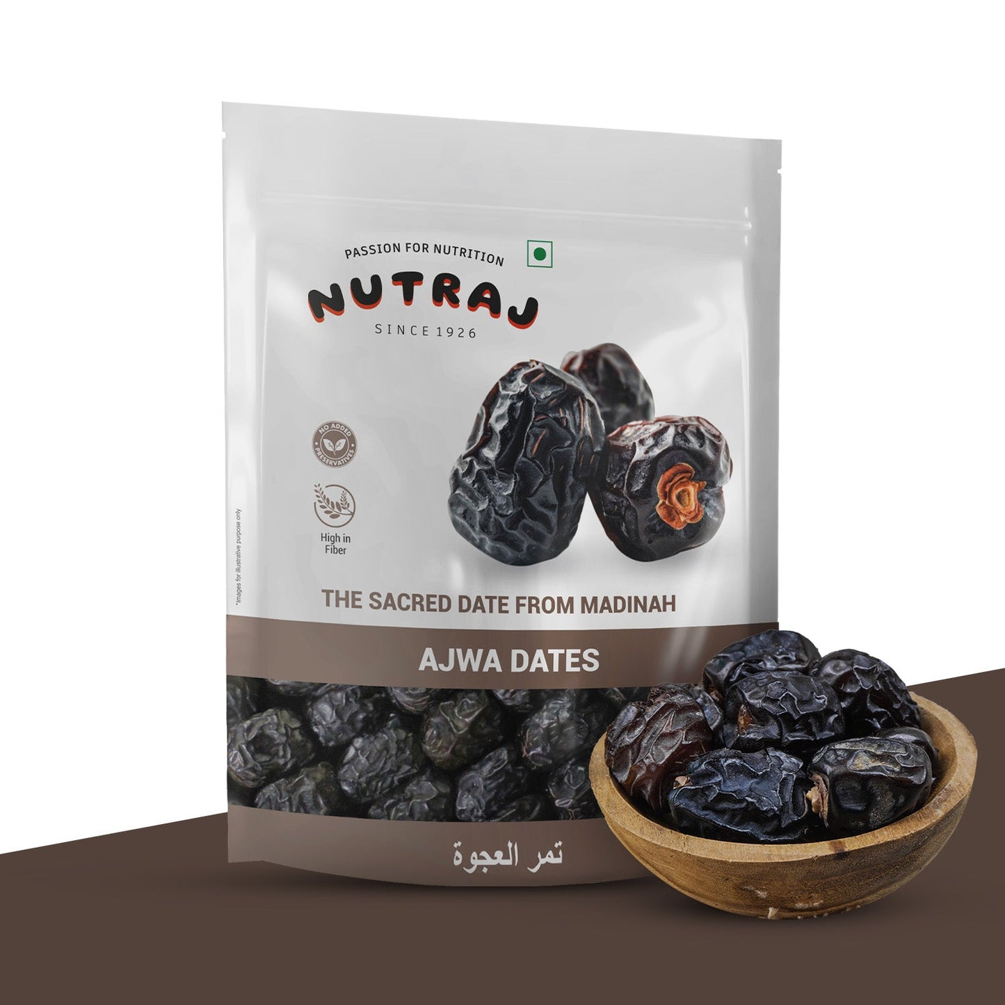 Nutraj Ajwa dates in a Bowl
