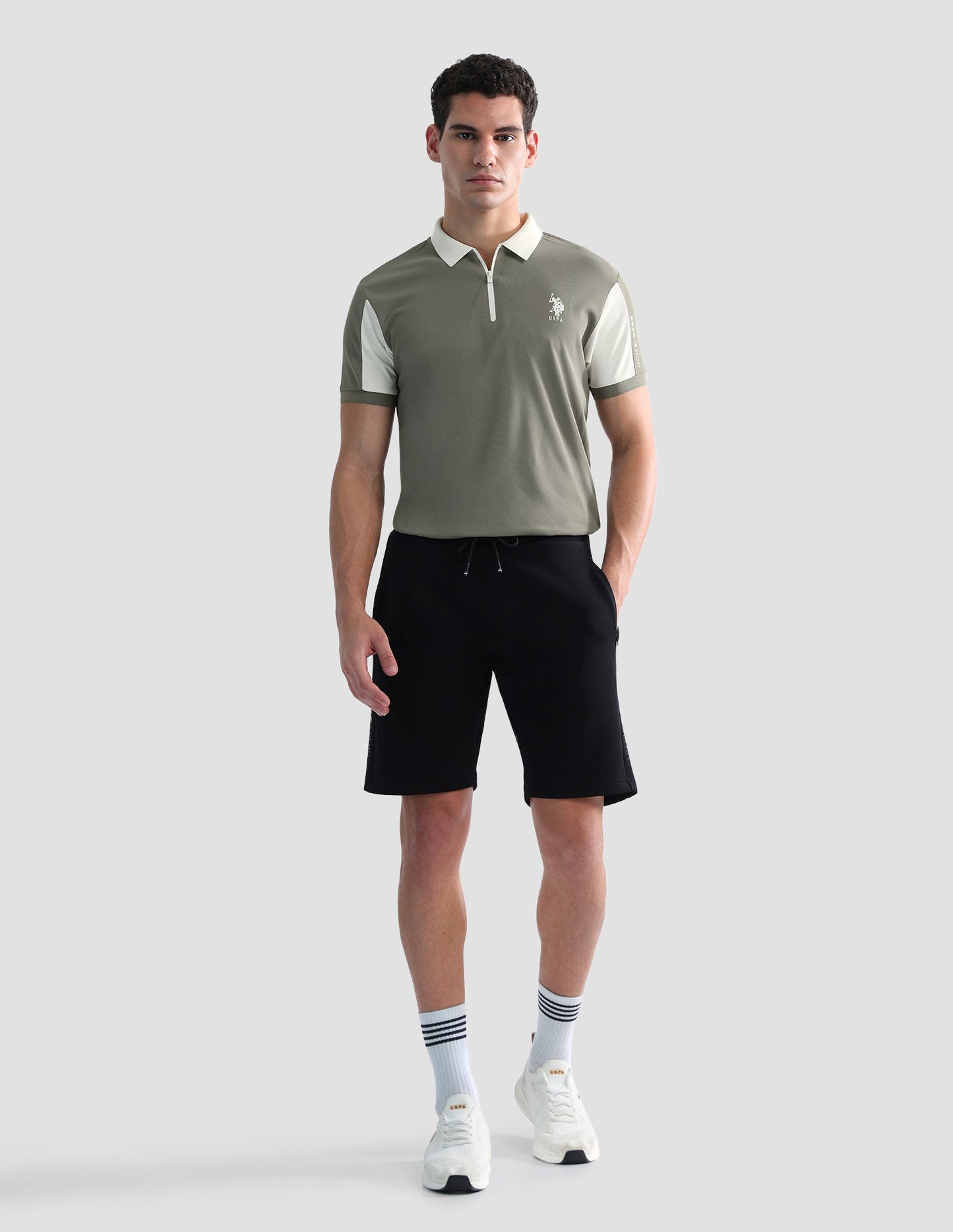 Solid Slim Fit Active Polo Shirt