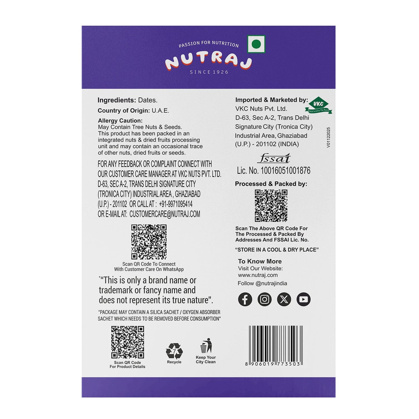 Nutraj Fard Dates Khajoor 200gm