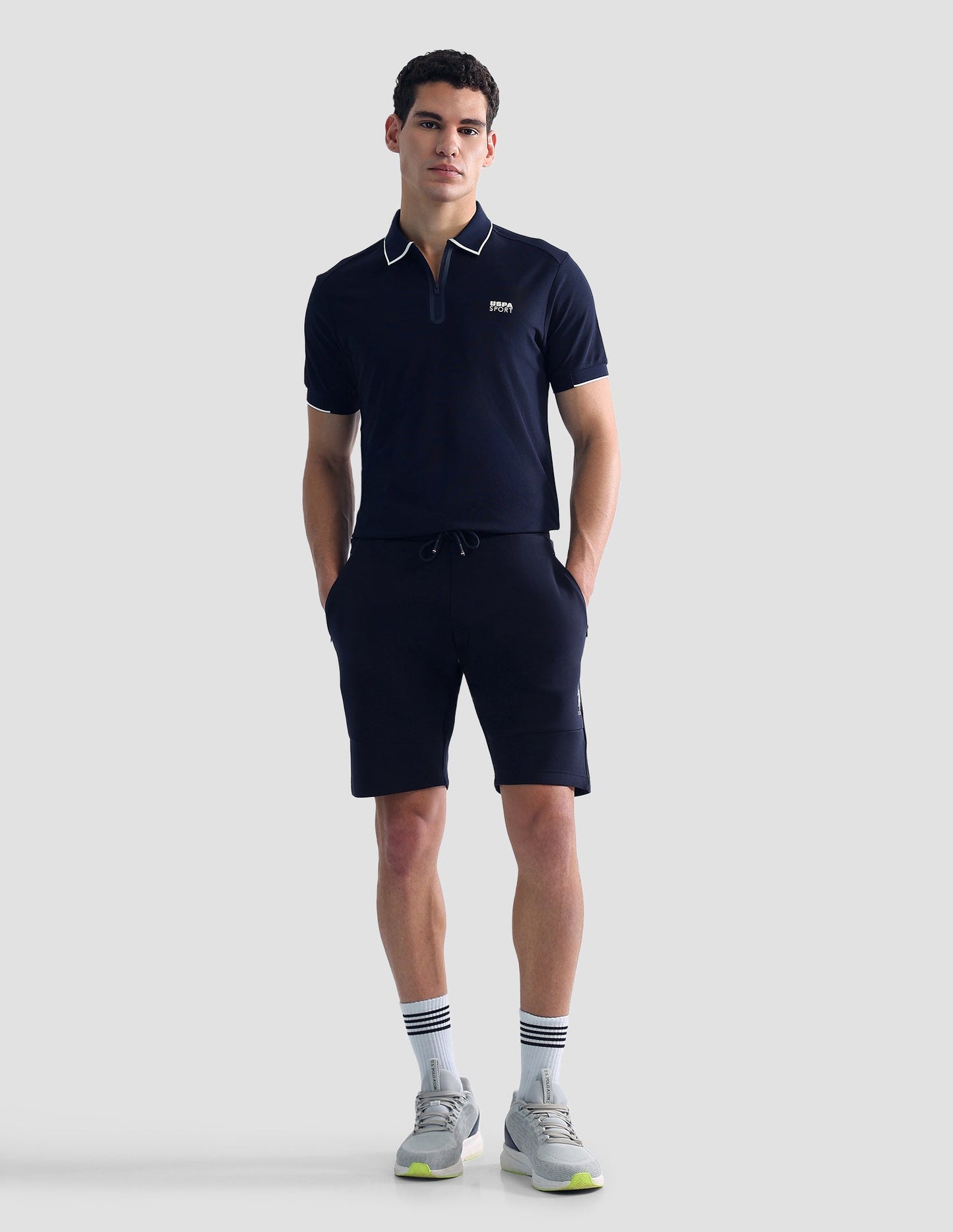 Solid Slim Fit Active Polo Shirt