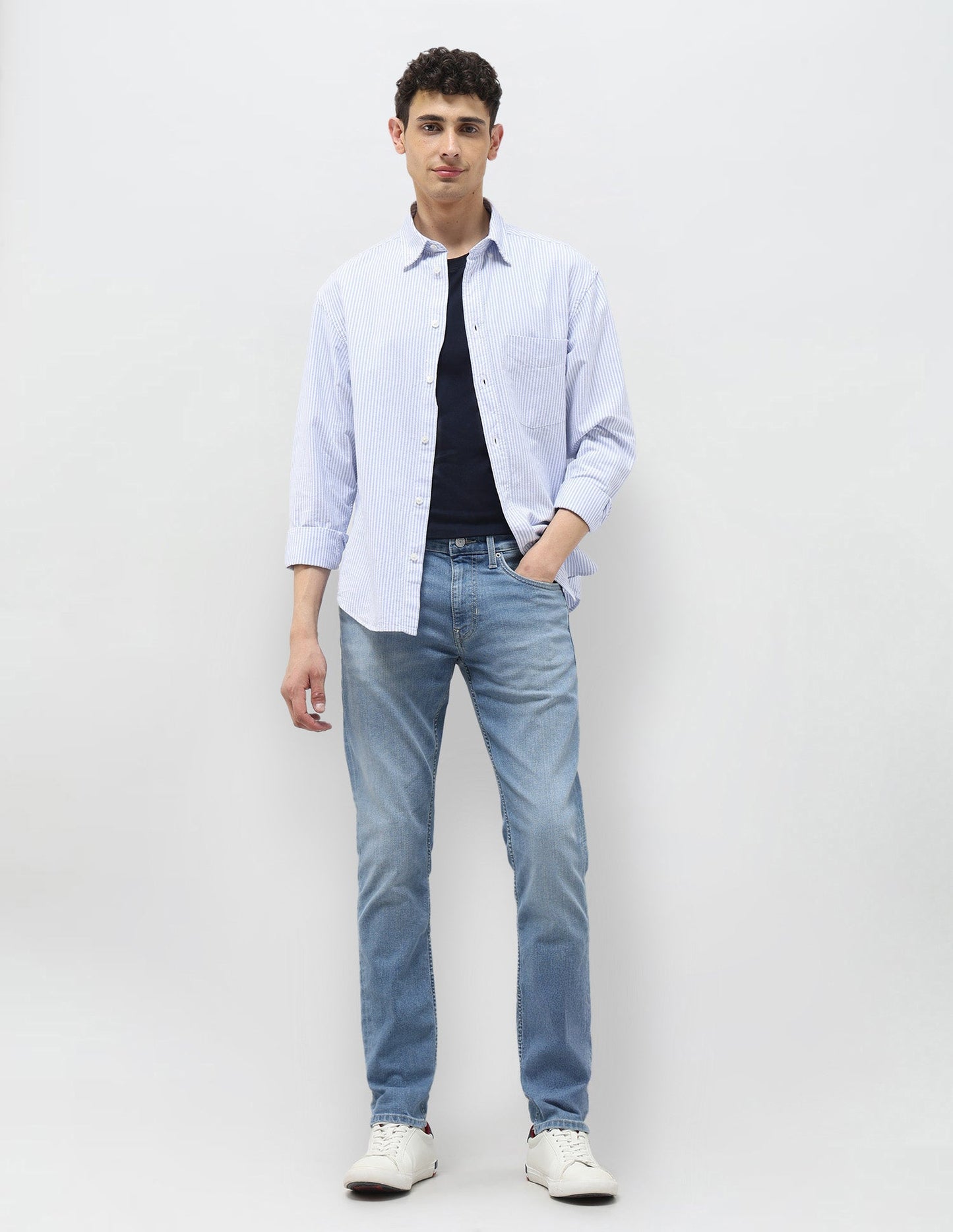 Brandon Slim Tapered Fit Blue Jeans