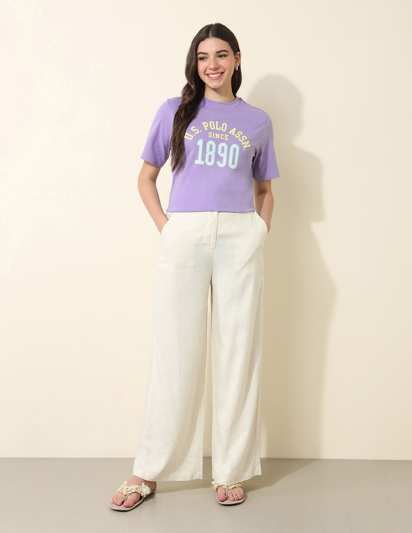 Boxy Fit Brand Printed T-Shirt