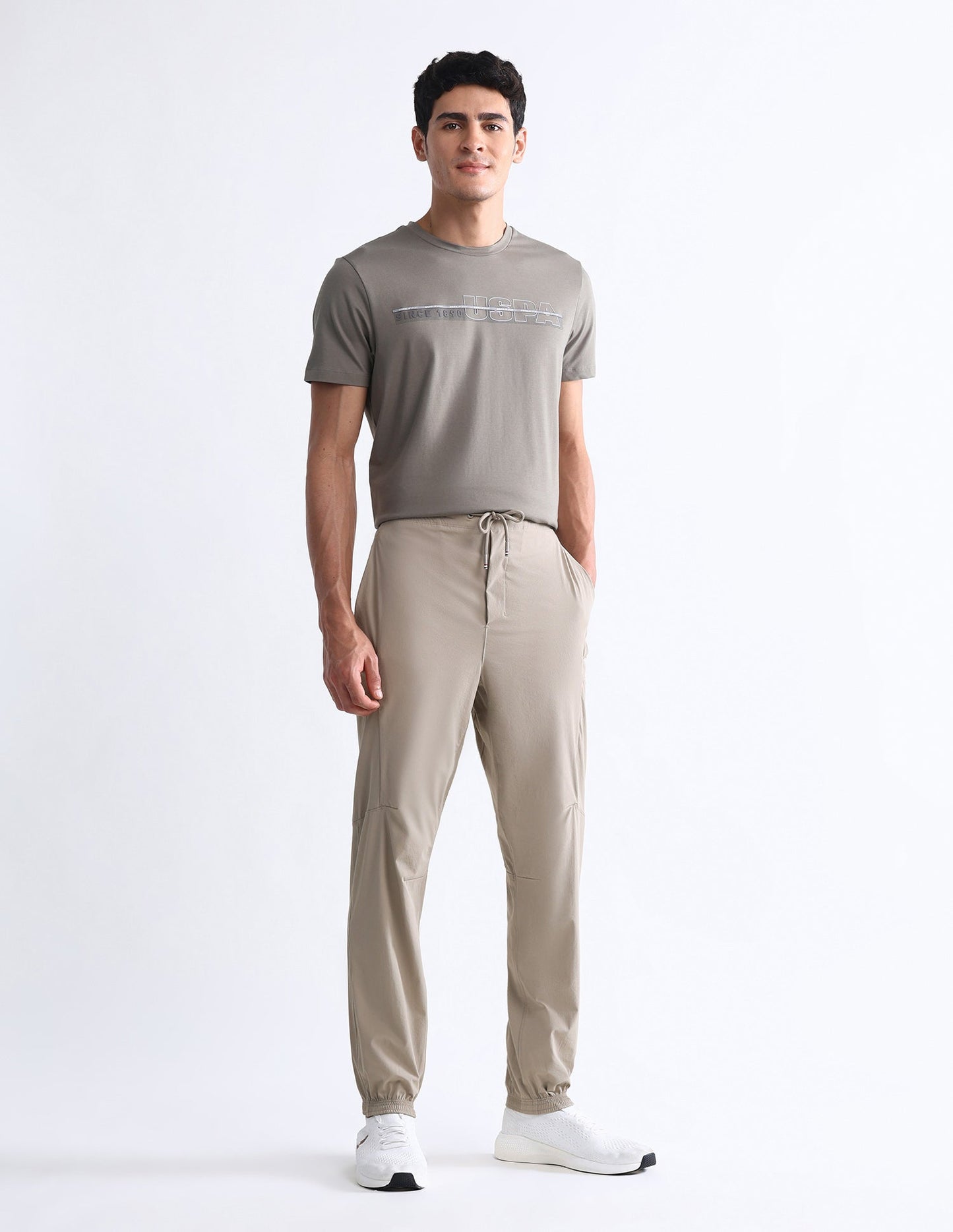 Solid Slim Fit Active Joggers