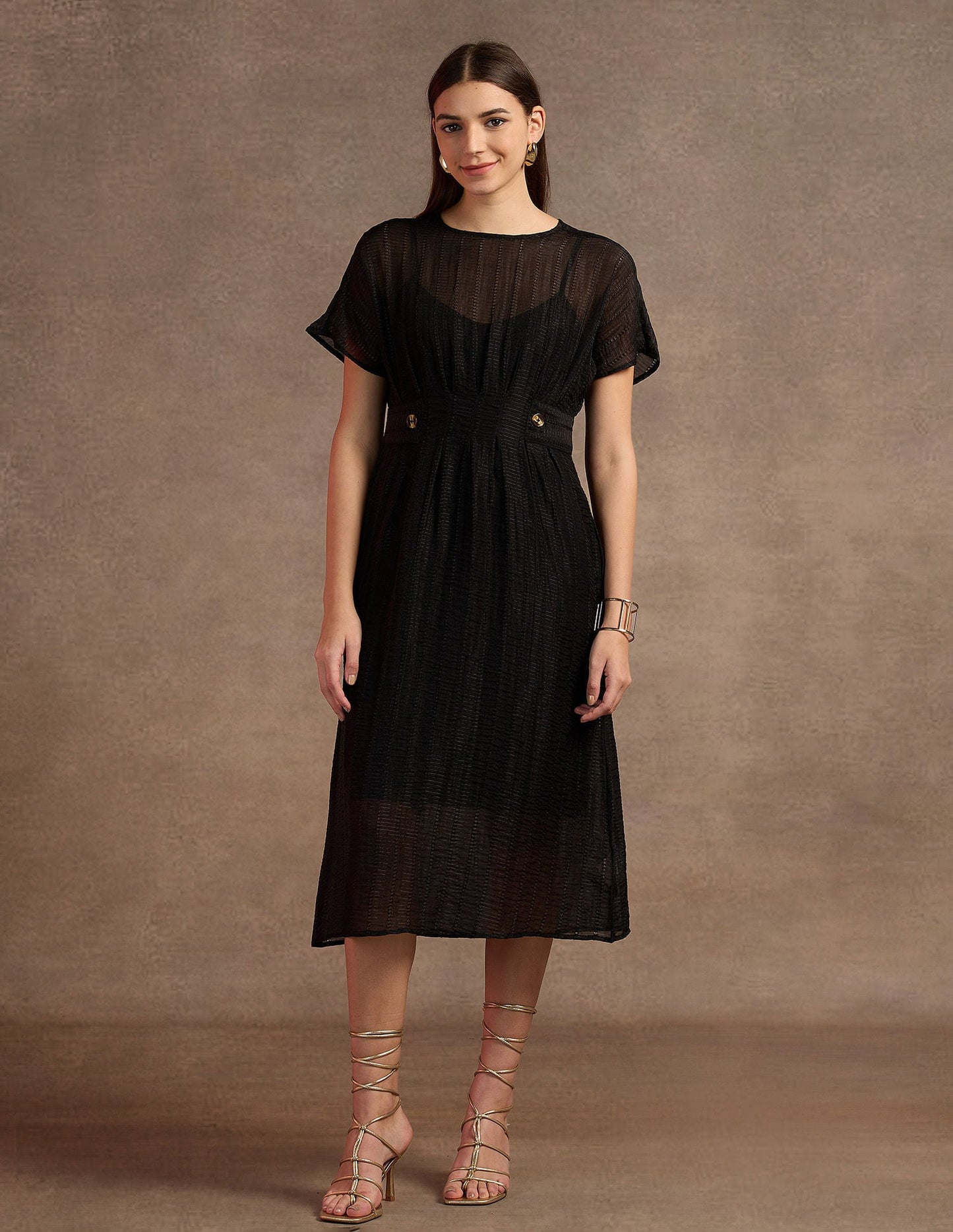 Extended Shoulder Dress