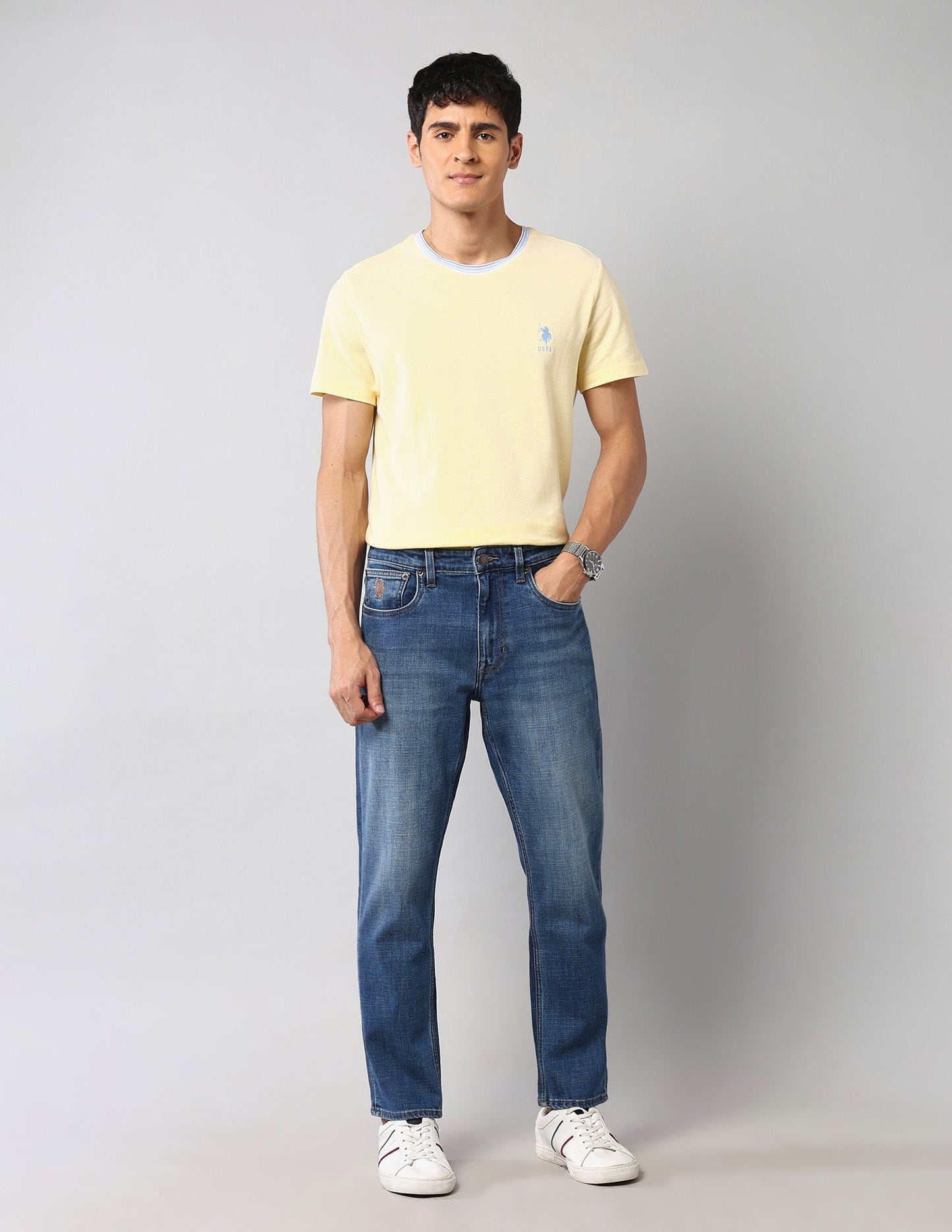 Cole Comfort Cropped Fit Blue Vintage Jeans