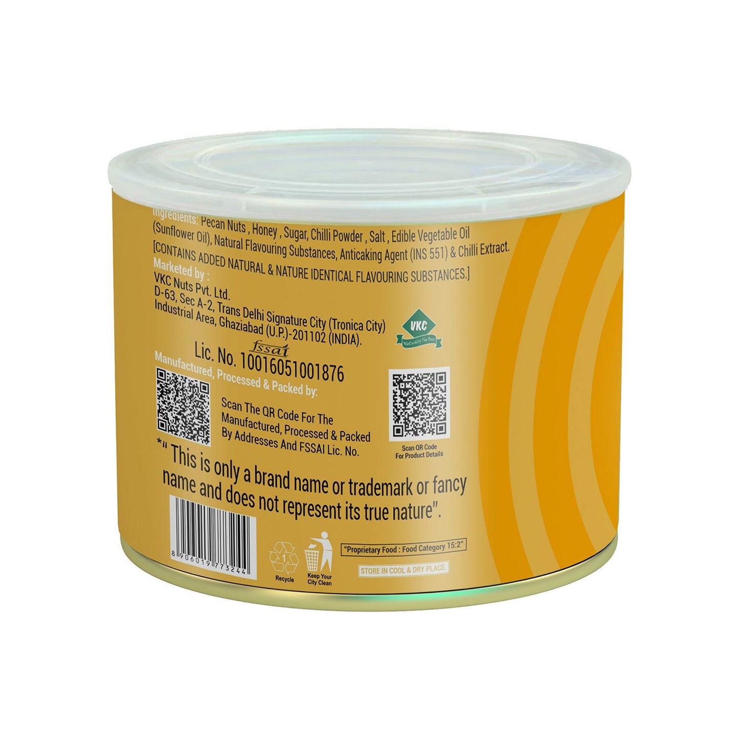 Nutraj Snackrite Honey Chilli Pecan Nuts 80 g Tin