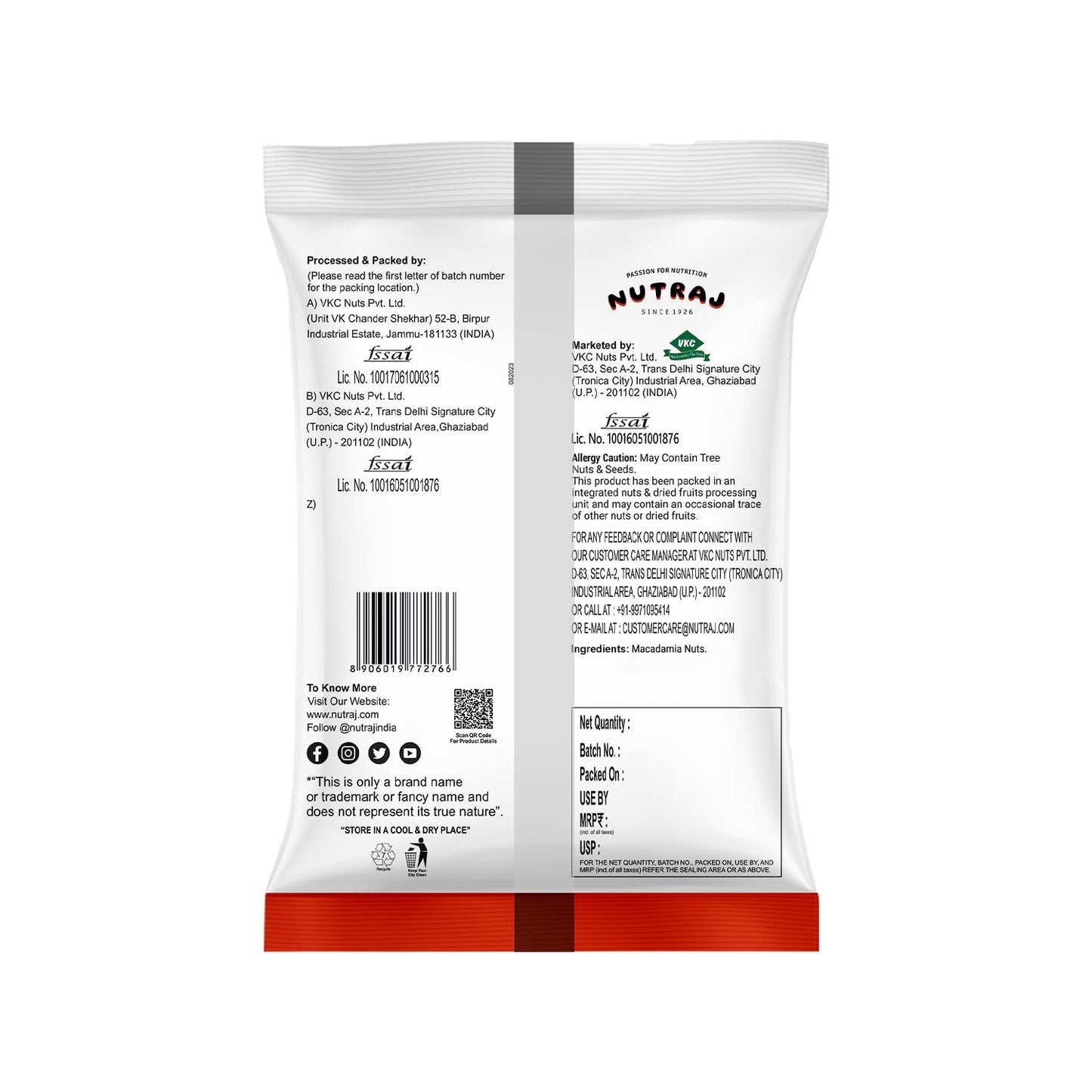 Nutraj Macadamia Nuts 100gm